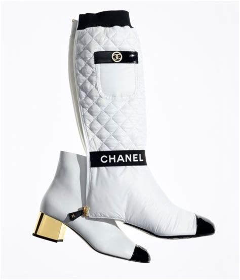 chanel gifts boots|Chanel leather boot with heel.